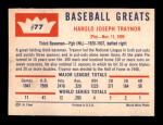 1960 Fleer Pie Traynor #77 Baseball Card