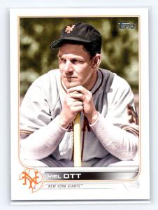 2022 Topps Update Mel Ott Image Variation Card
