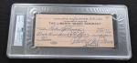 1951 Lefty Grove Signed Triple Check - Athletics