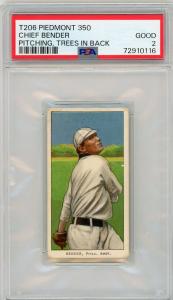 1909 T206 Chief Bender Pitching Baseball Card