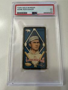 1911 T205 Home Run Baker Gold Border Card