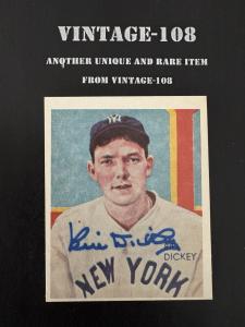 1934 Diamond Stars #11 Bill Dickey Autographed Card
