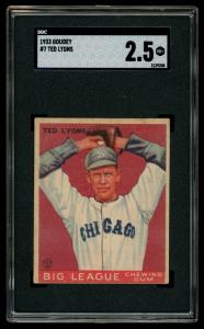 1933 Goudey Ted Lyons White Sox HOF Card