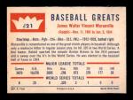 1960 Fleer Rabbit Maranville #21 Sports Card