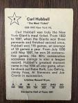 Carl Hubbell 1961 Golden Press Baseball Card