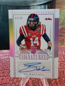 Bo Wallace National Treasures Rookie Signature Card 23/25