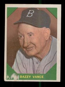 1960 Fleer Dazzy Vance Brooklyn Dodgers Card