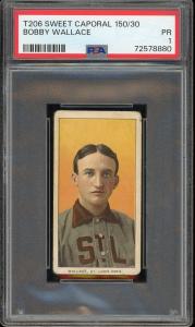 1909-11 T206 Sweet Caporal Bobby Wallace Baseball Card