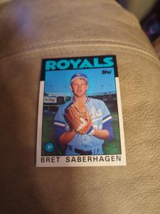 1986 Topps #487 Bret Saberhagen Kansas City Royals