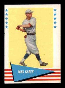 1961 Fleer Max Carey #12 Sports Card