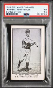 1922 Rabbit Maranville E121 American Caramel Card