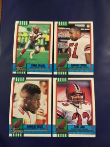 1990 Topps Atlanta Falcons Card Lot - 4 Cards