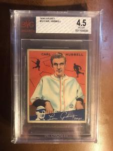 1934 Goudey Carl Hubbell #12 HOF Pitcher Card