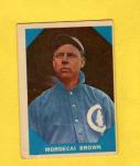 1960 Fleer Mordecai Brown #9 Chicago Cubs Card
