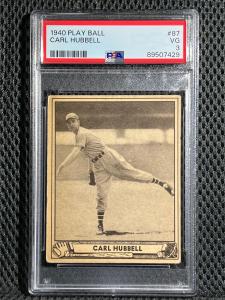 1940 Play Ball Carl Hubbell HOF Card