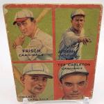 1935 Goudey 4 In 1 Frisch Dean Orsatti Carleton