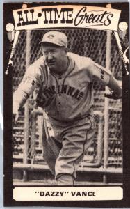 1975 TCMA Dazzy Vance All-Time Greats Card