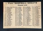 1961 Fleer Baseball Greats Ty Cobb & Friends