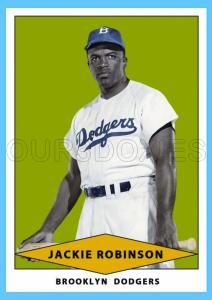 Jackie Robinson Brooklyn Dodgers Art Card