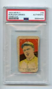 1923 W515-1 Burleigh Grimes Dodgers #16 Card