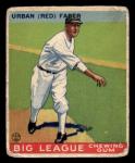 1933 Goudey Baseball Card #79 Red Faber
