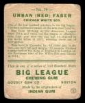 1933 Goudey Baseball Card #79 Red Faber