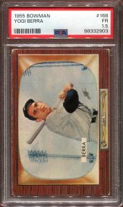 1955 Yogi Berra Bowman #168 Yankees Card