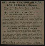 1952 Red Man Casey Stengel Yankees Card