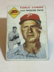1954 Topps Earle Combs Baseball Card #183