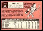1969 Topps Sparky Lyle Rookie Card #311