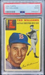 1954 Topps Ted Williams #250 Boston Red Sox Card