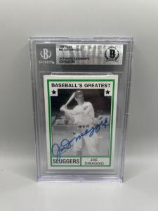 Joe DiMaggio Signed 1982 Baseball Greats Card