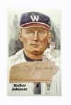 Walter Johnson Autograph Pencil Cut Postcard Reprint