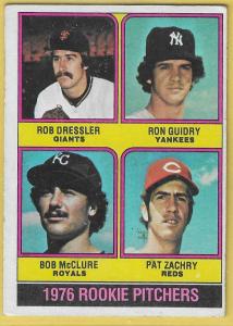 1976 Topps Ron Guidry Yankees Rookie Card #599