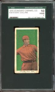 1910 Standard Caramel Eddie Collins Baseball Card
