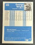 1984 Fleer George Wright 2nd Year Baseball Card