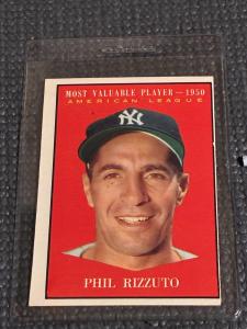 1961 Topps Phil Rizzuto 1950 A.L. MVP Card