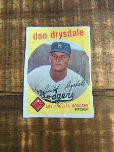 1959 Topps Don Drysdale Baseball Card #387