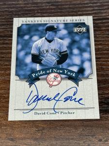 David Cone 2003 Upper Deck Yankees Auto Card