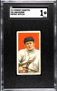 1911 T206 John McGraw Portrait Card HOF SGC 1