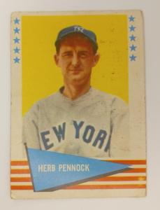 1961 Fleer Herb Pennock Baseball Card #133