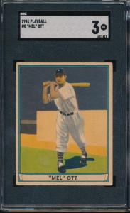 1941 Play Ball Mel Ott Card SGC 3