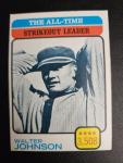 1973 Topps Walter Johnson Baseball Card #478