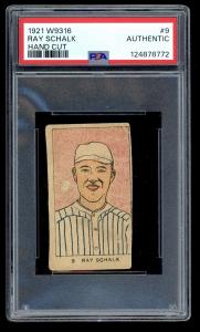 1921 Ray Schalk Hand Cut Chicago White Sox Card