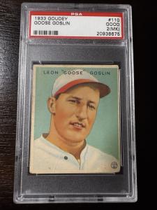 1933 Goudey #110 Goose Goslin Baseball Card