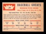 1960 Fleer #9 Mordecai Brown Baseball Card