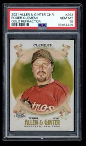2021 Topps Allen & Ginter Roger Clemens Gold Refractor