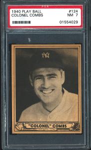 1940 Play Ball Earle Combs PSA 7 Yankees Card