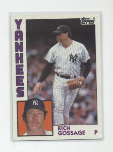 1984 Topps Rich "Goose" Gossage Yankees Card