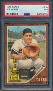 1962 Topps Joe Torre RC Baseball Card PSA 7
